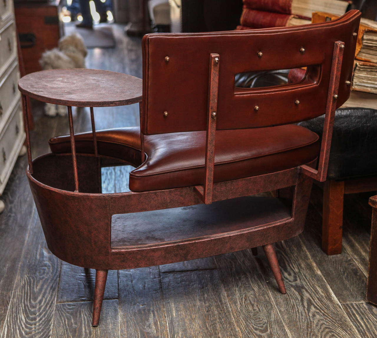 20th Century Telephone Chair with Table Combo