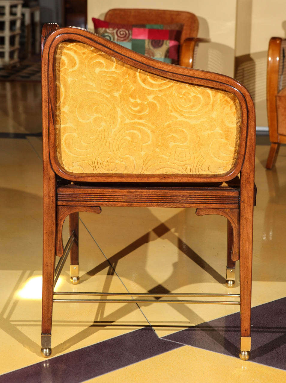 Vienna Secessionist Corner Chair by Otto Wagner For Sale 2
