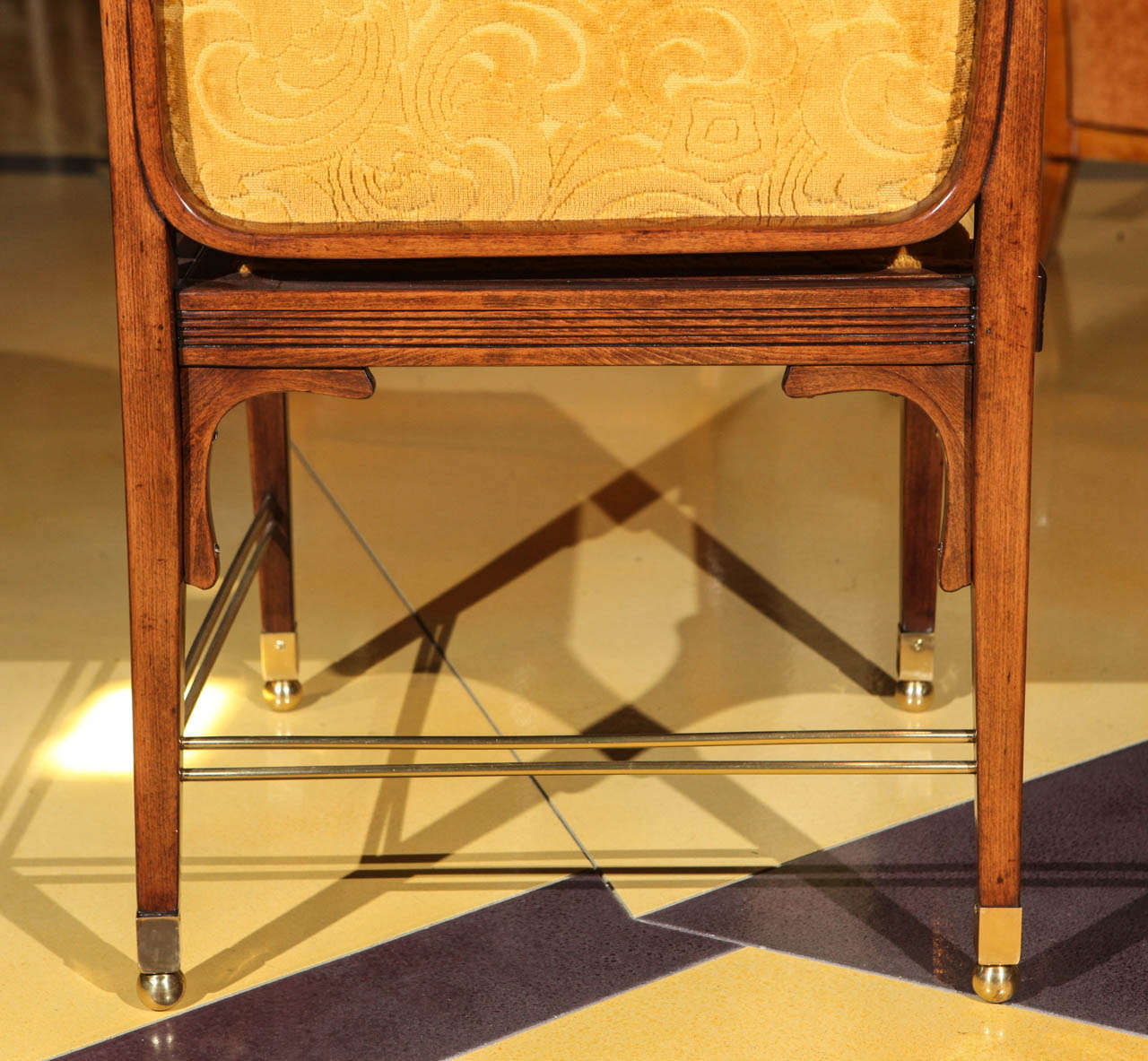Vienna Secessionist Corner Chair by Otto Wagner For Sale 3