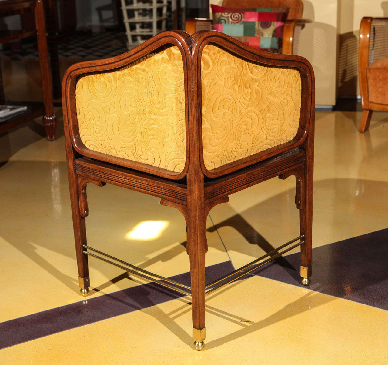 Vienna Secessionist Corner Chair by Otto Wagner For Sale 4