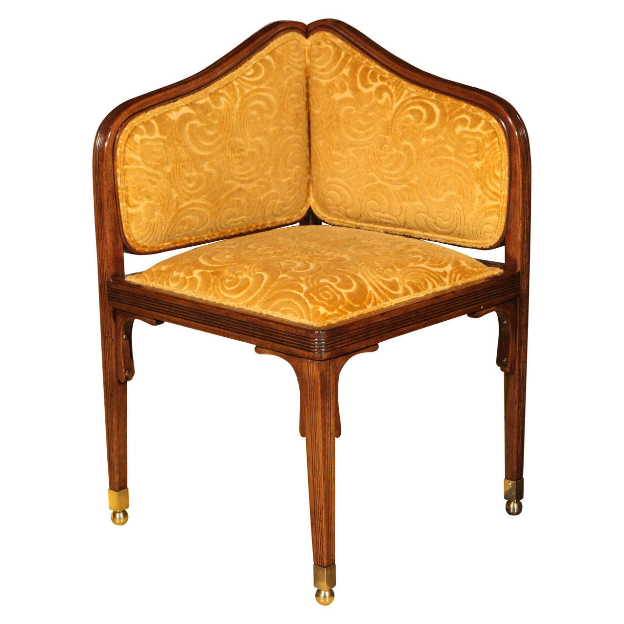 Vienna Secessionist Corner Chair by Otto Wagner For Sale