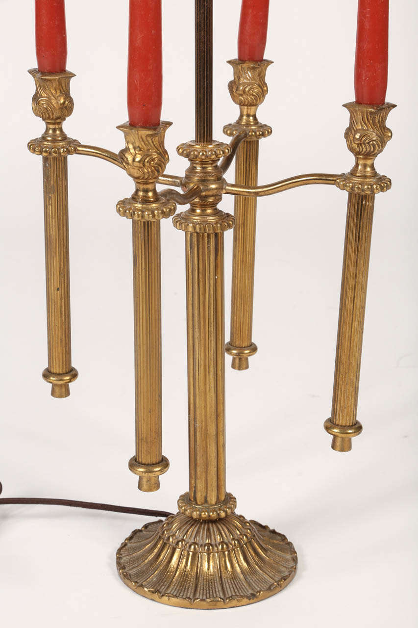 French Bouillotte Brass Table Lamp