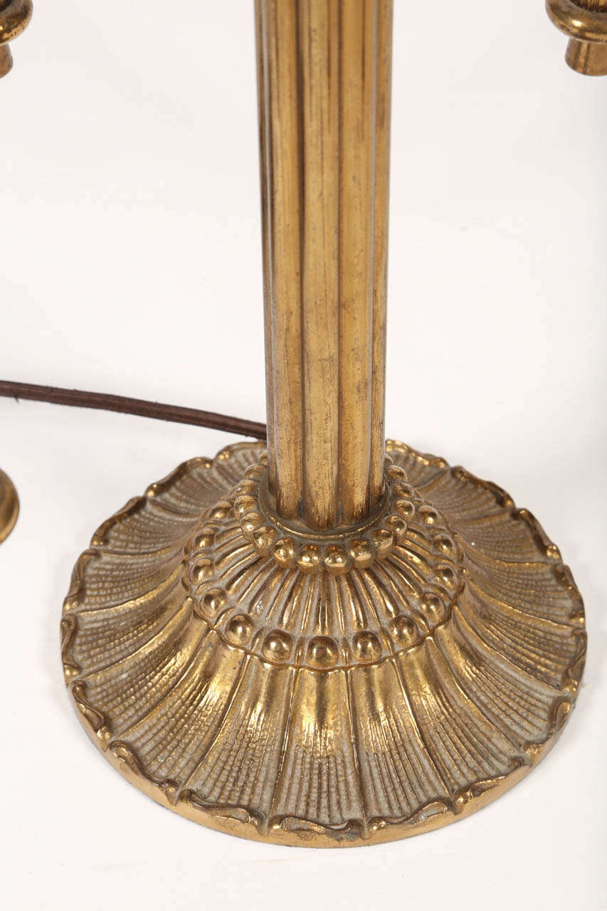 Mid-20th Century Bouillotte Brass Table Lamp