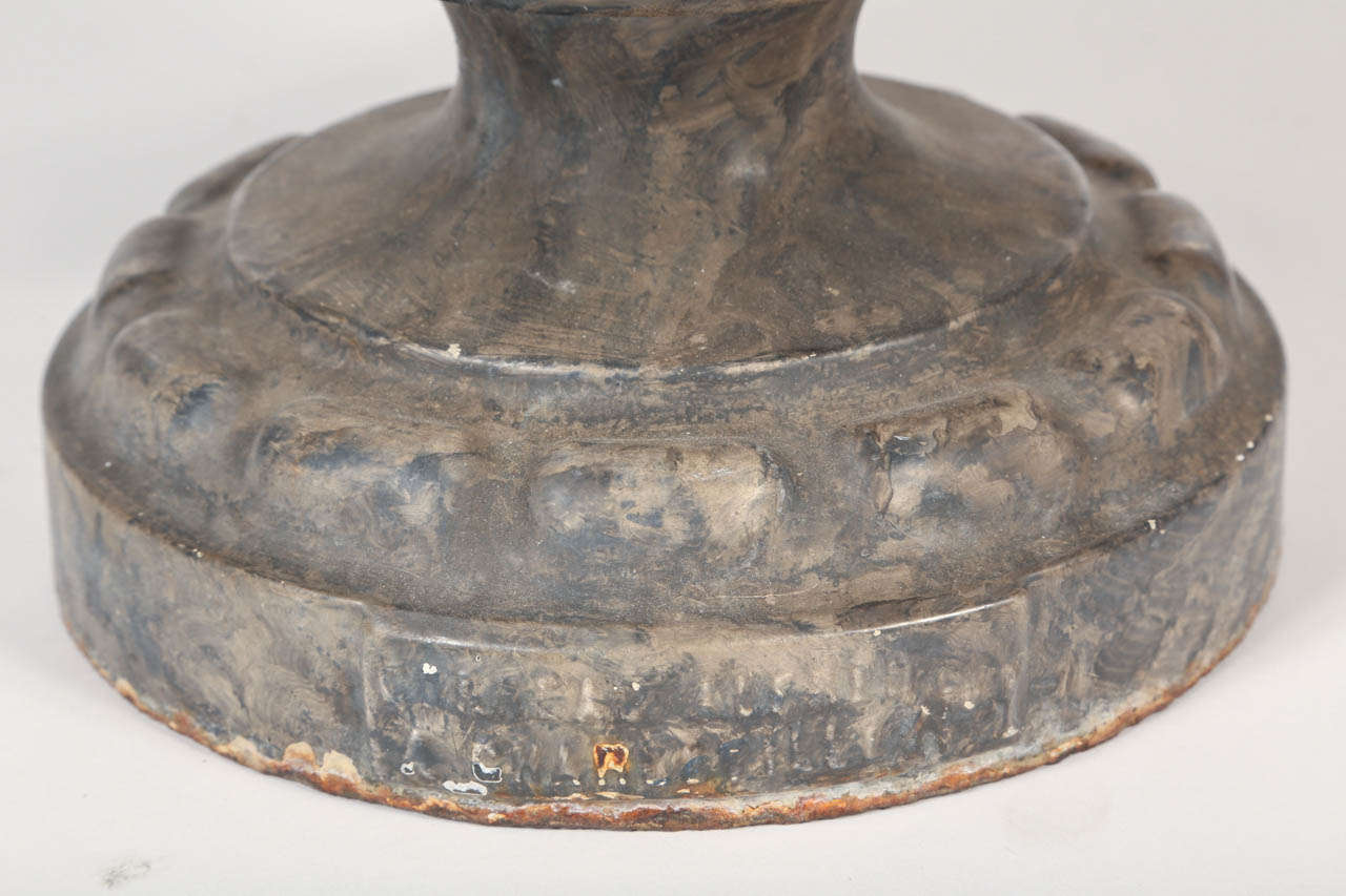 19th Century Cast Iron French Urn For Sale