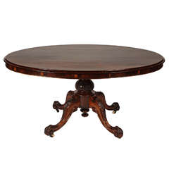 Victorian Oval Rosewood Breakfast Table