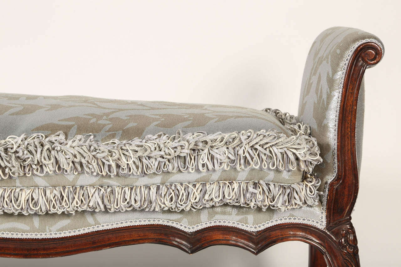 Louis XV Style Walnut Bench 3