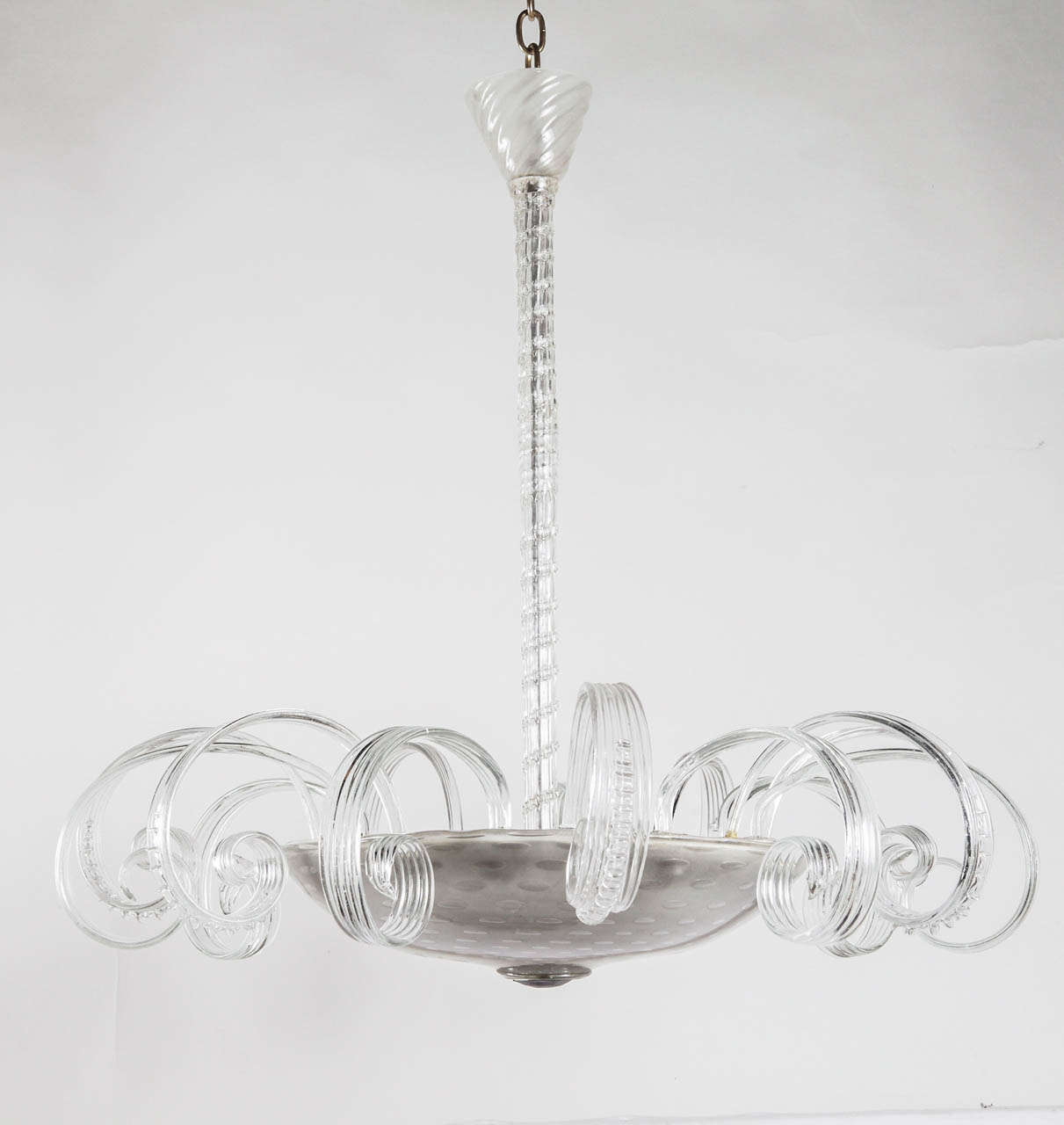 No SB43014 Murano fountain chandelier, circa 1950s.
