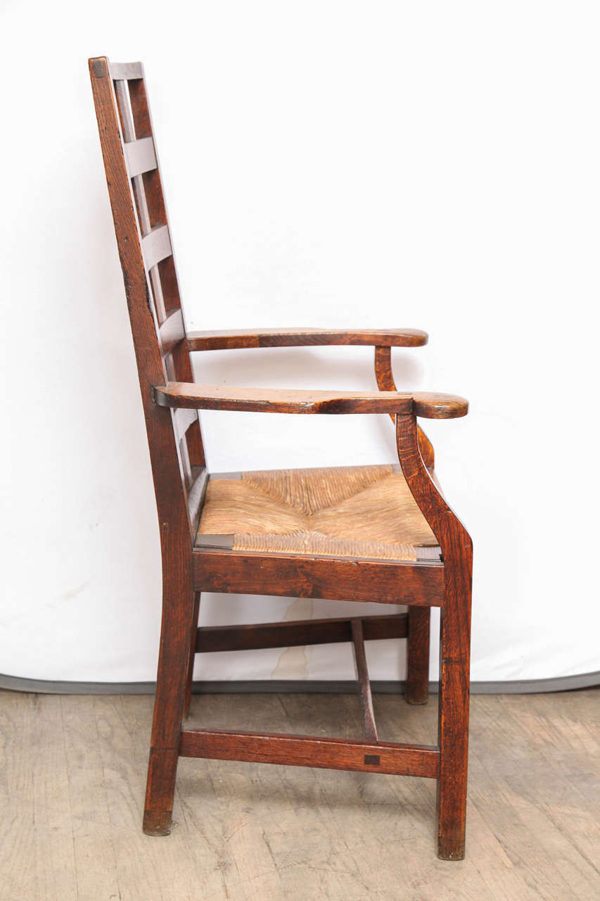 Lattice-Backed Chair with Rush Seat 3