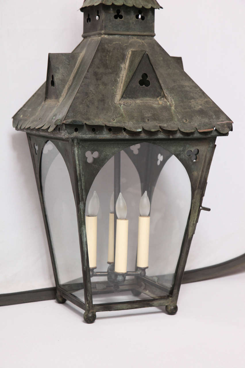 British 19th Century Lantern with Celtic Motif