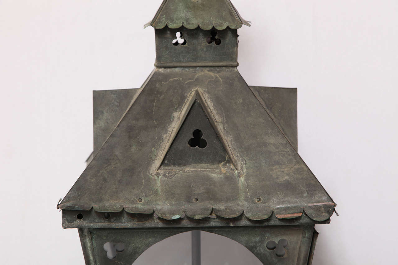 19th Century Lantern with Celtic Motif In Fair Condition In New York, NY