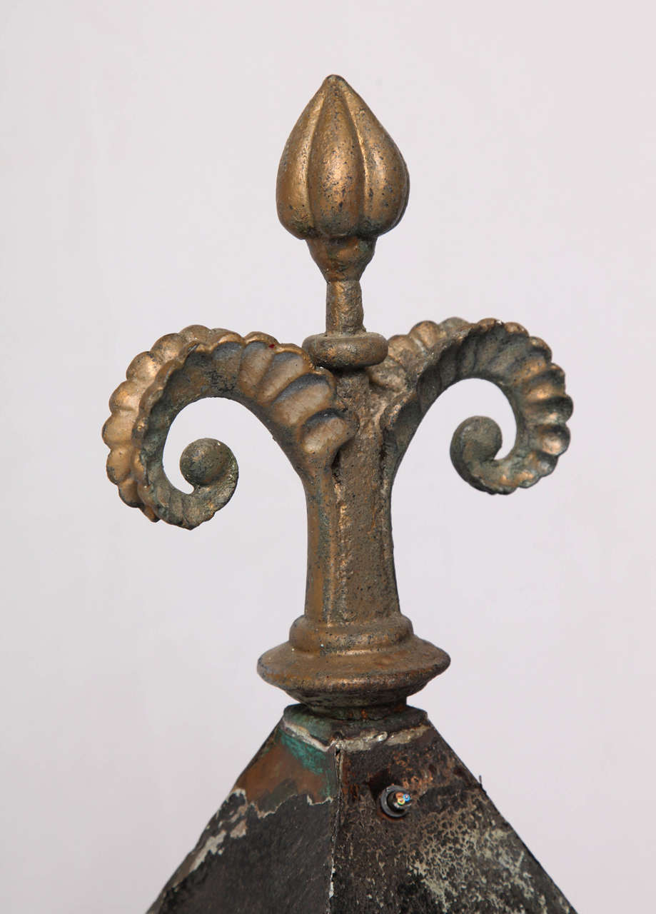 Tole Lantern with Finial Decoration 2