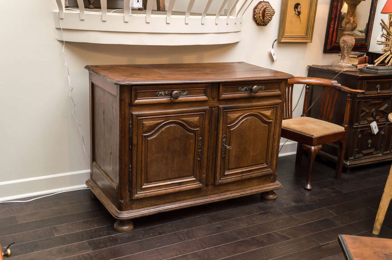Provincial French Walnut Two-Door Buffet, circa 1780