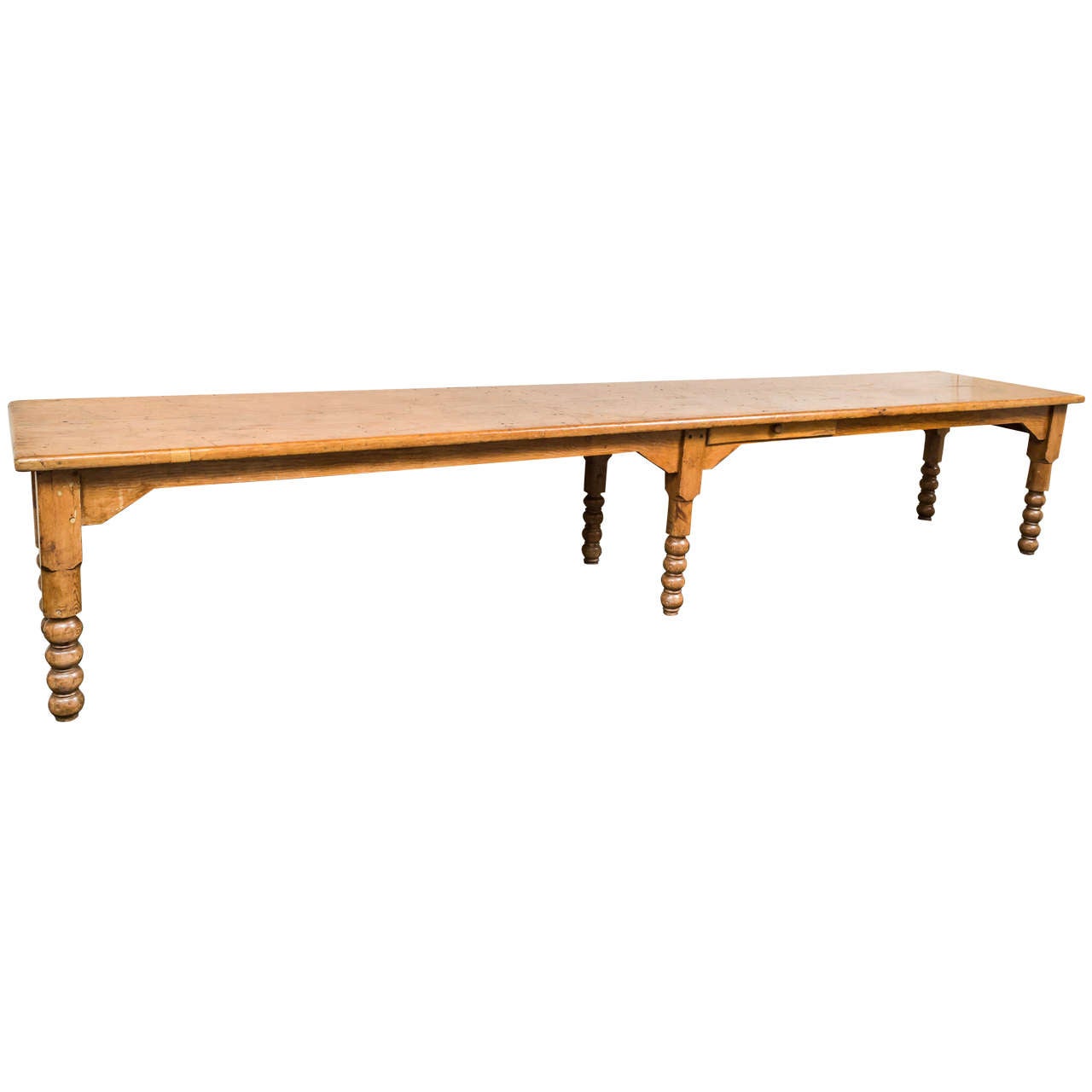 Large-Scale Pine Farm Table, English, circa 1860 For Sale
