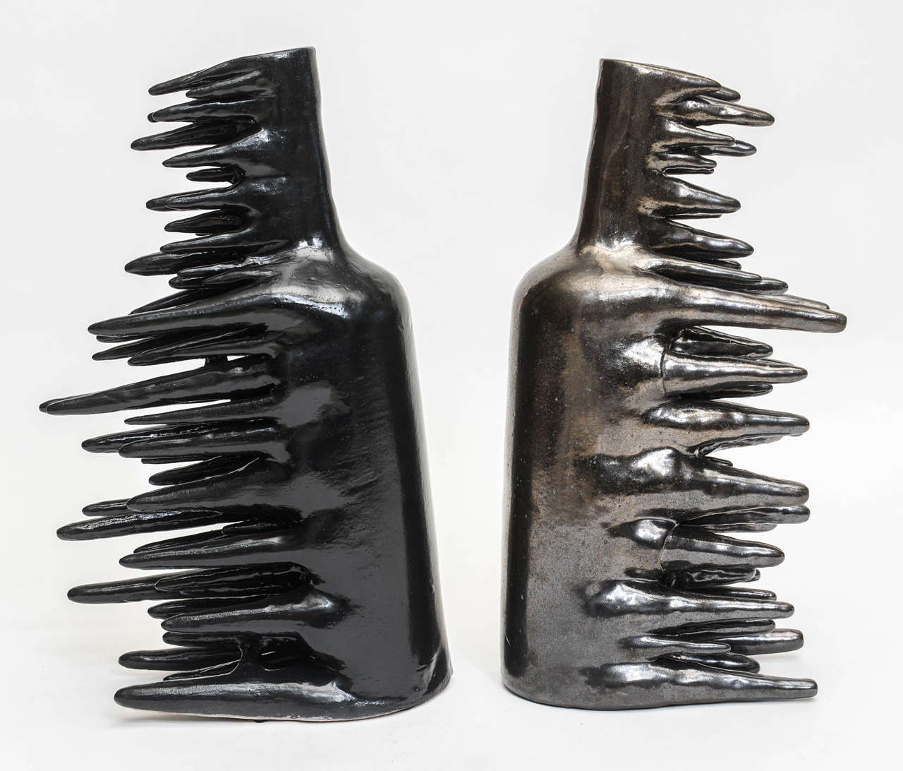 Pair of ceramic vase/ sculpture by California artist/ ceramicist Daric Harvie- can be sold separately.