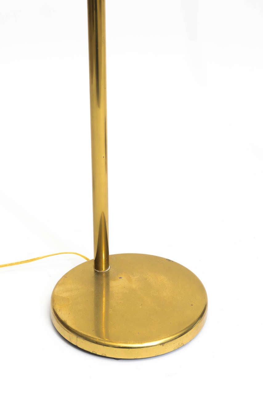 Late 20th Century Pair of American Modern Adjustable Brass Floor Lamps, Castelli