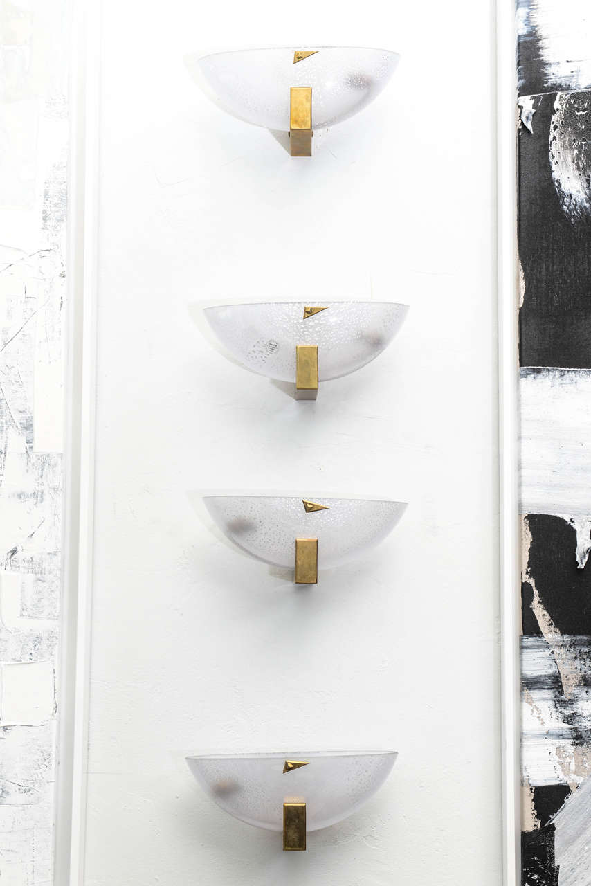 Set of Four Barovier e Toso Wall Sconces In Excellent Condition For Sale In Hollywood, FL