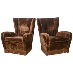 Pair of Italian Modern Armchairs by Paolo Buffa from the Hotel Bristol