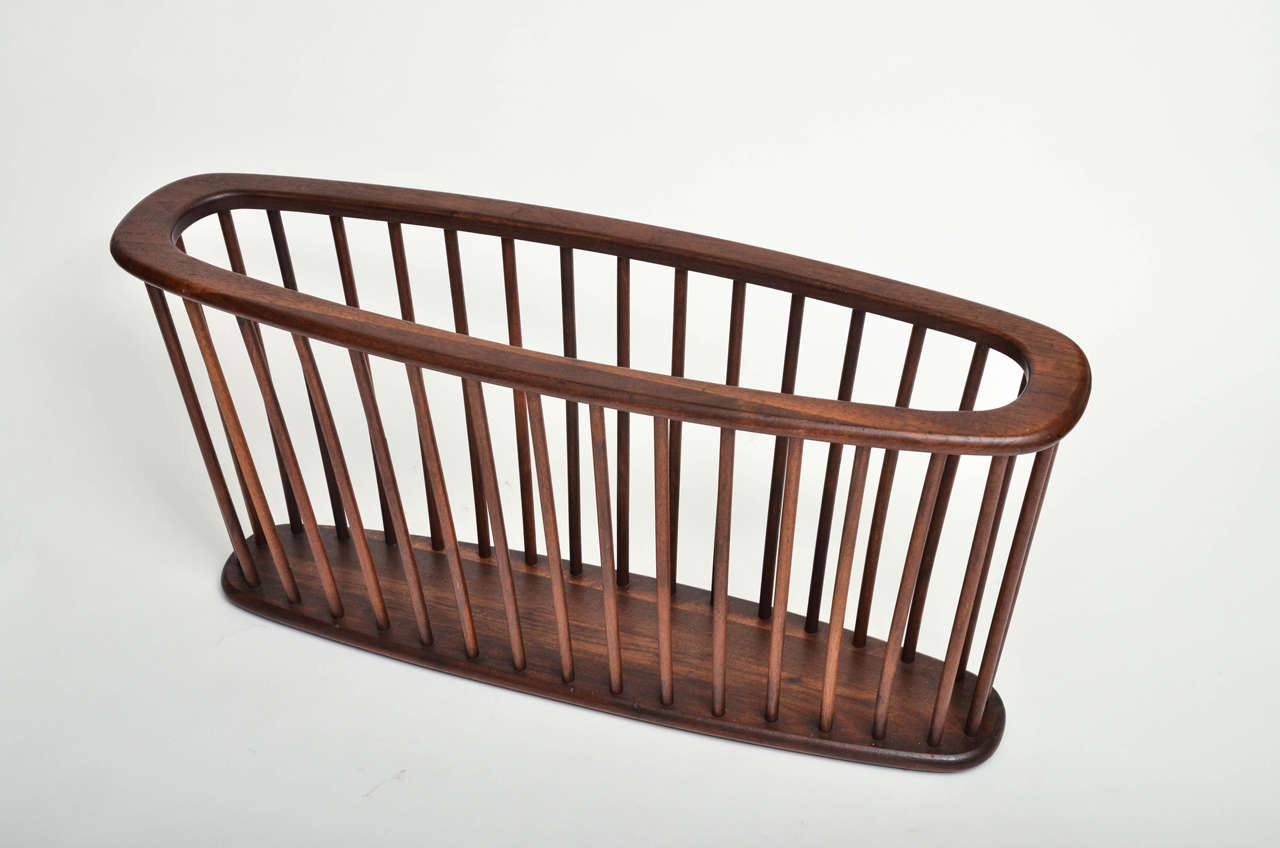 Large wood magazine holder.