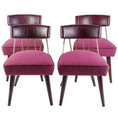 Four Dining or Game Table Chairs by William Haines for Profiles