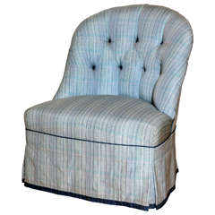 Custom Upholstered "Hadley" Slipper Chair, Contemporary