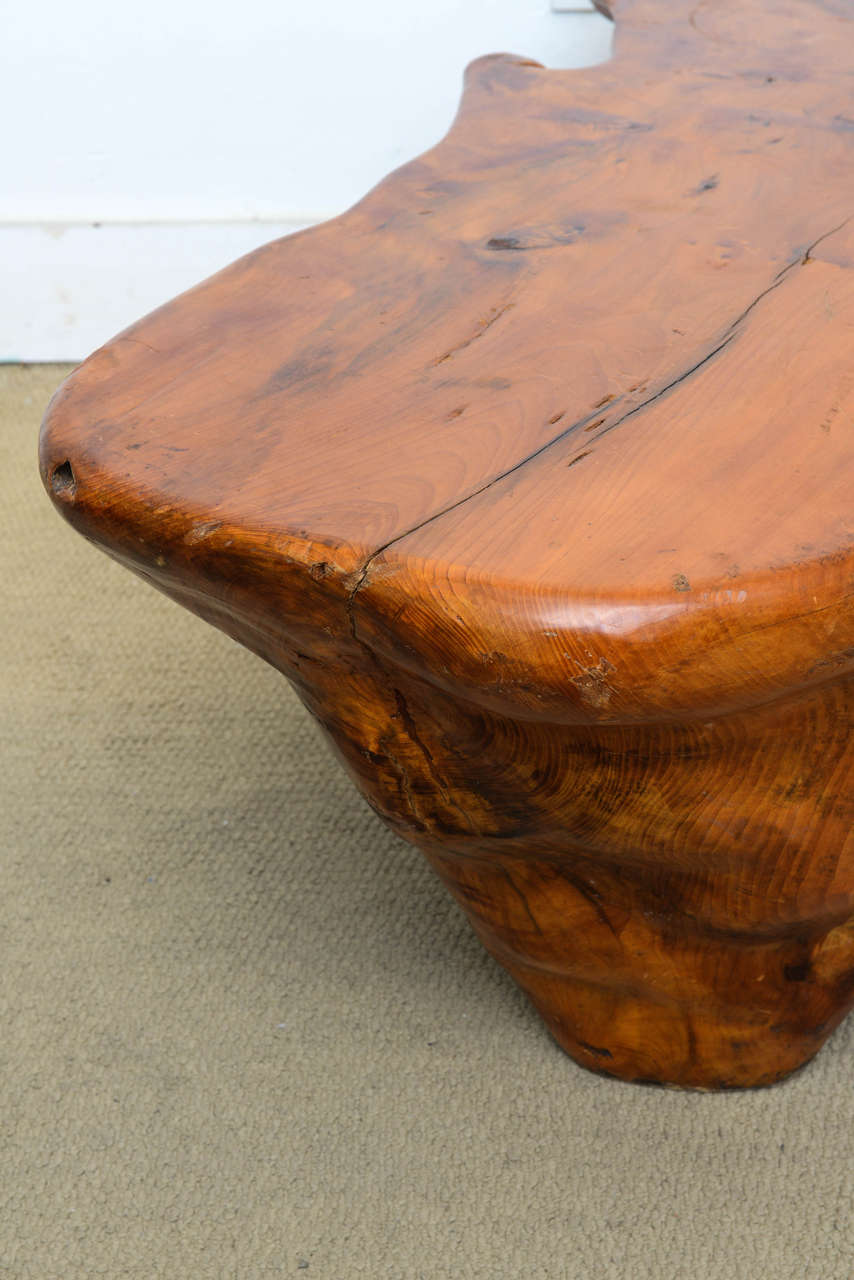 Mid Century Modern Solid Wood Alexandre Noll style Organic Sculptural Table  For Sale 4