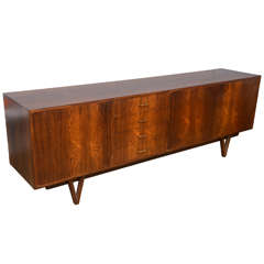 Mid-Century Modern 1950s Rosewood Sideboard Console Credenza