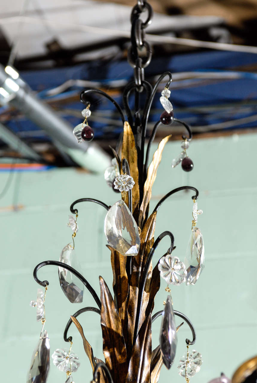 French 19th C. Gilded Crystal Chandelier For Sale 3