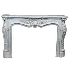 French marble Louis XV Style Mantlepiece
