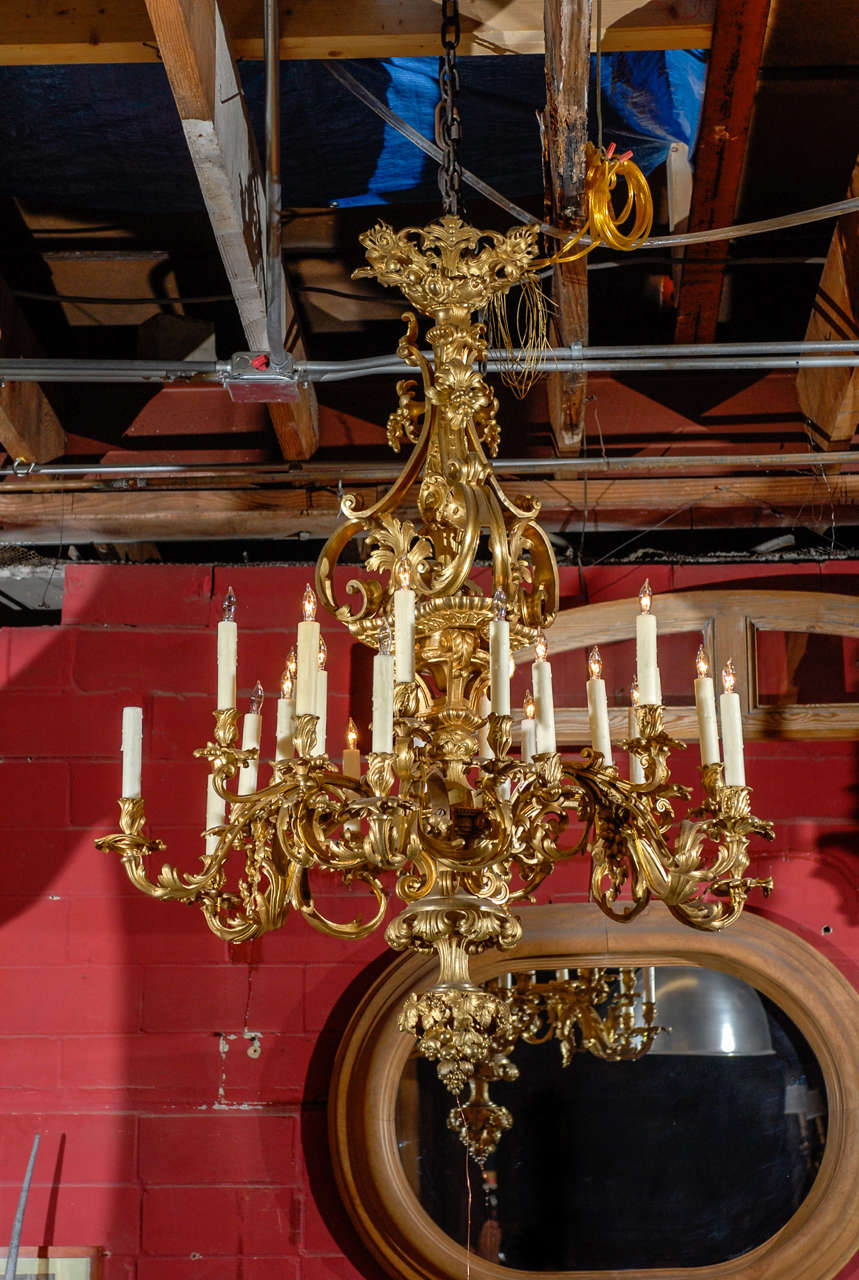 French Napoleon III Brass Chandelier For Sale 6