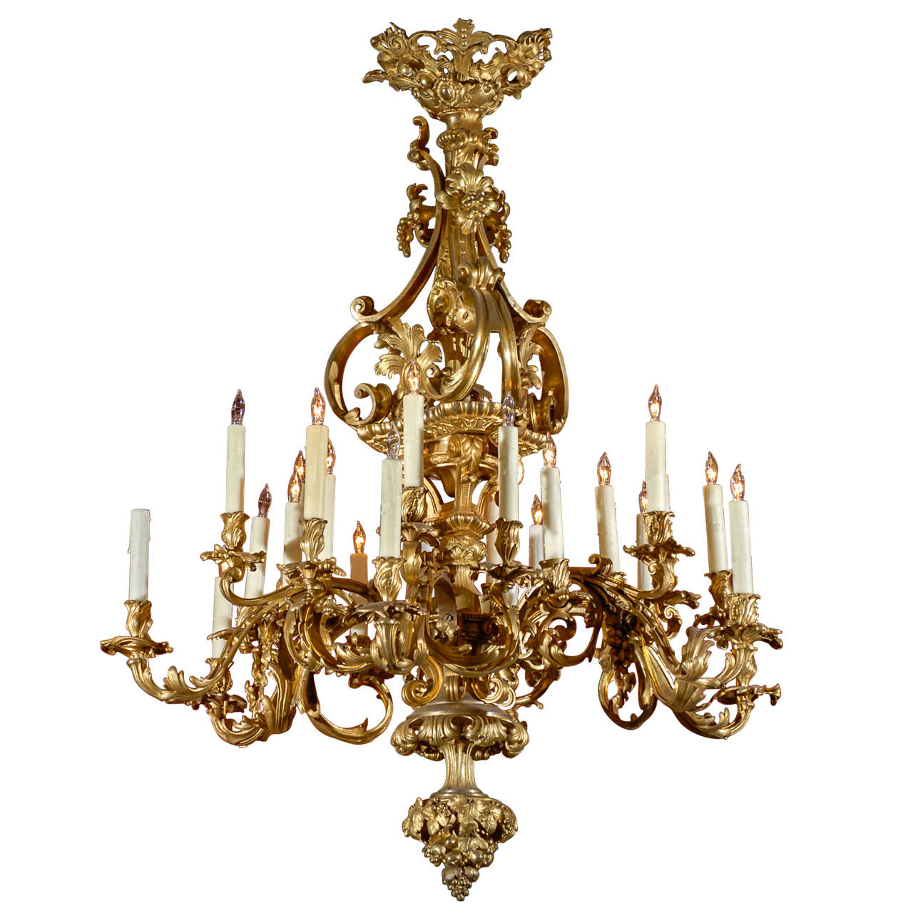 French Napoleon III Brass Chandelier For Sale