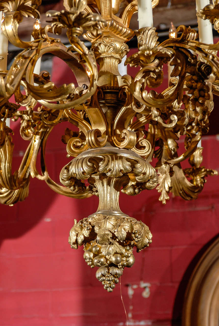 French Napoleon III Brass Chandelier For Sale 1