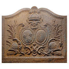 18th.C. French Cast Iron Fireback