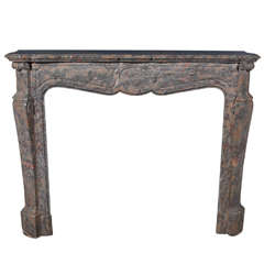 French 19th C Pompadour Marble Mantel