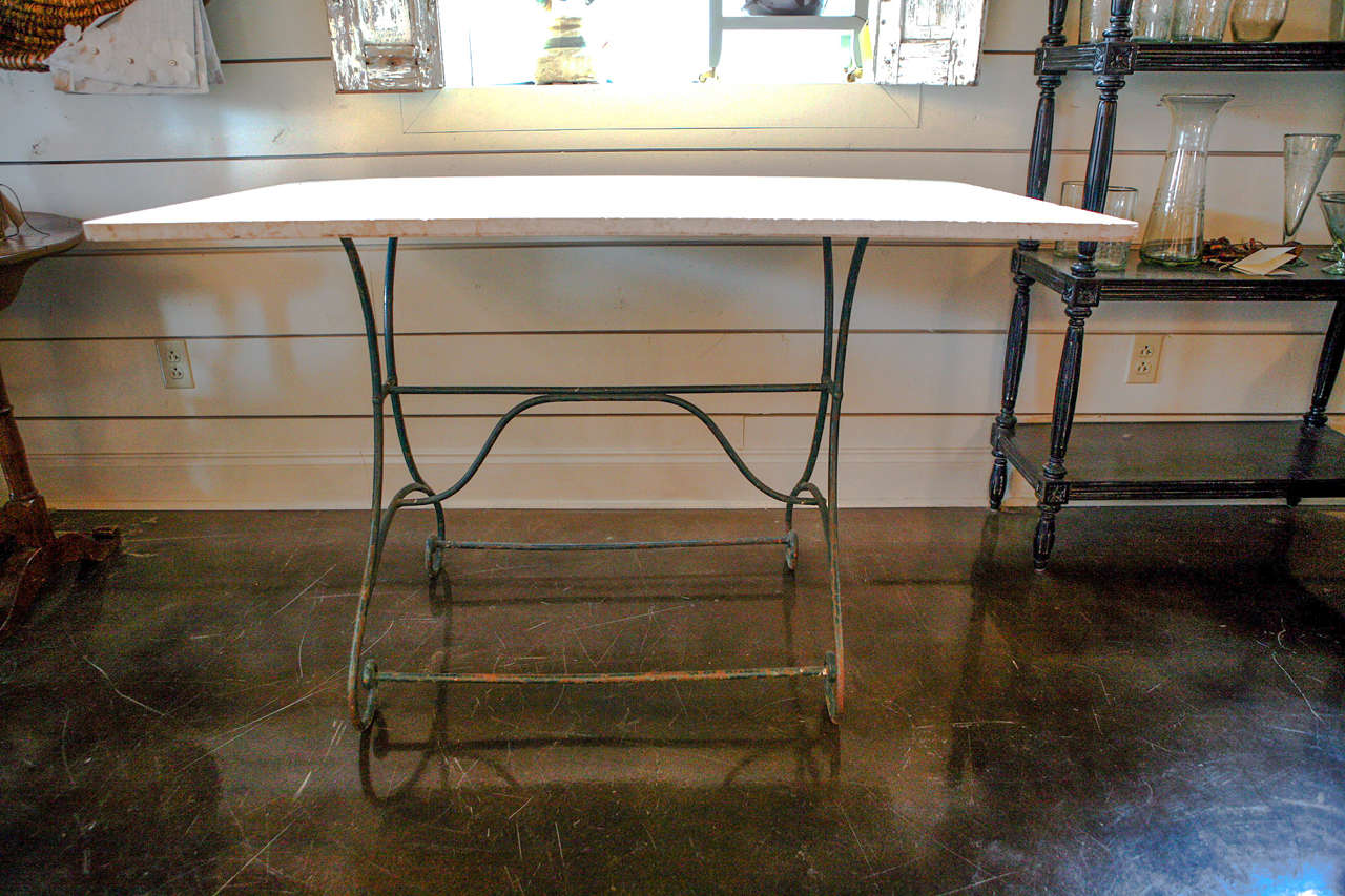 French Rectangular Marble Top Table