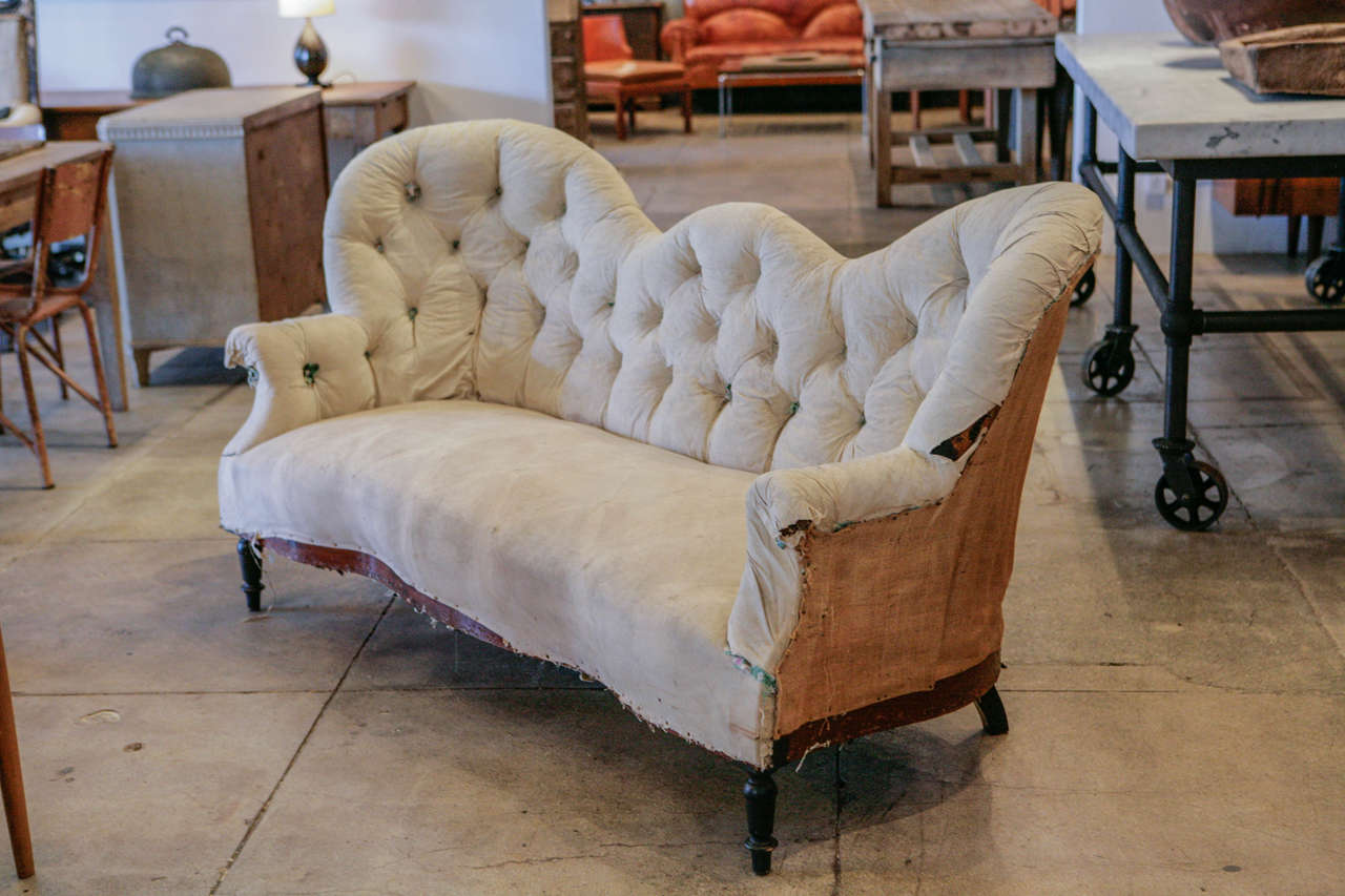 a perfect french tufted settee.