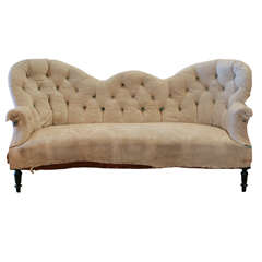 French Tufted Settee , C. 1880