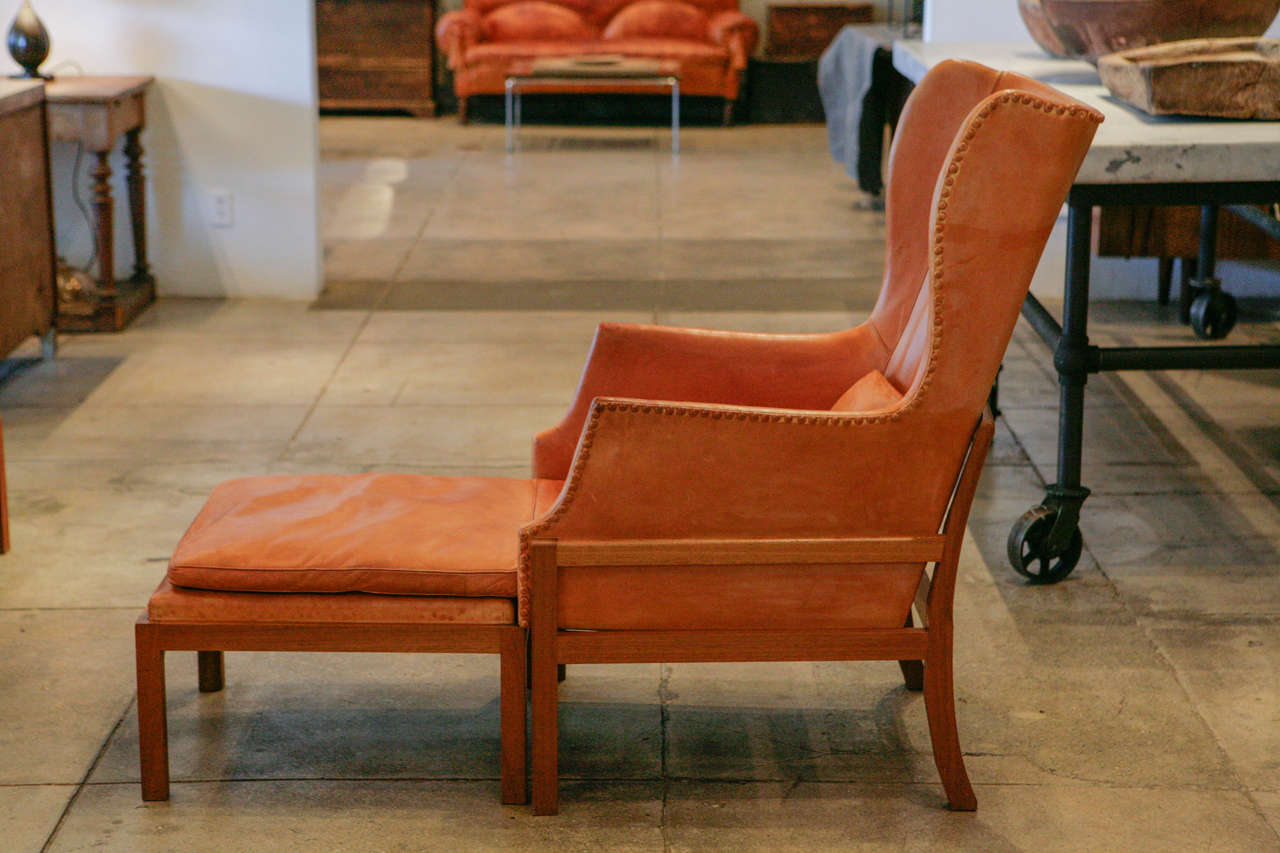 Mid-20th Century Pair of Mogens Koch Wing Chairs, Denmark 1930