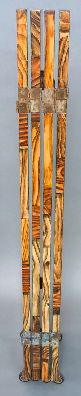 Chamber Screen In the manner of Fornasetti, Italy circa 1960 For Sale 5