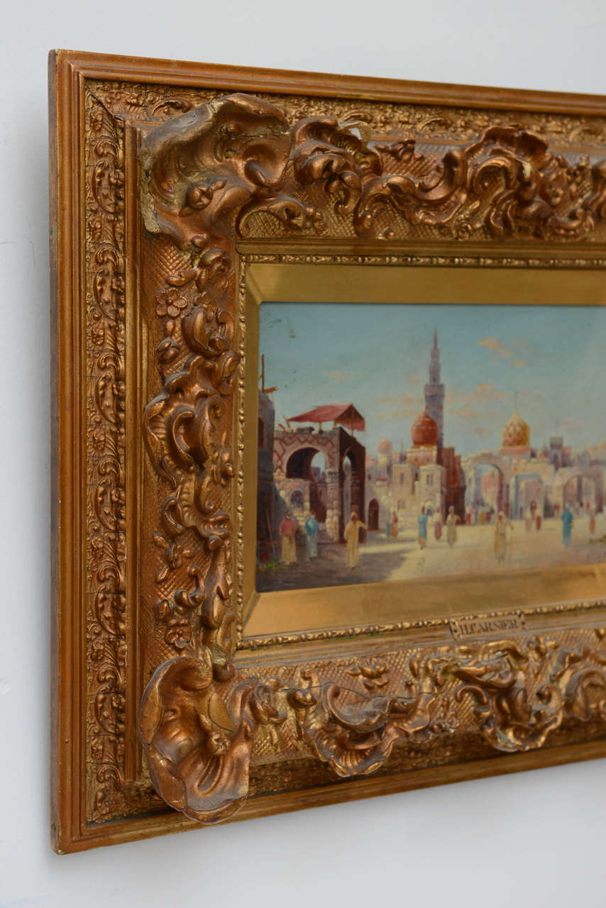Carnier Orientalist Oil Paintings- Period Gilt Frames-19th c. Signed For Sale 1