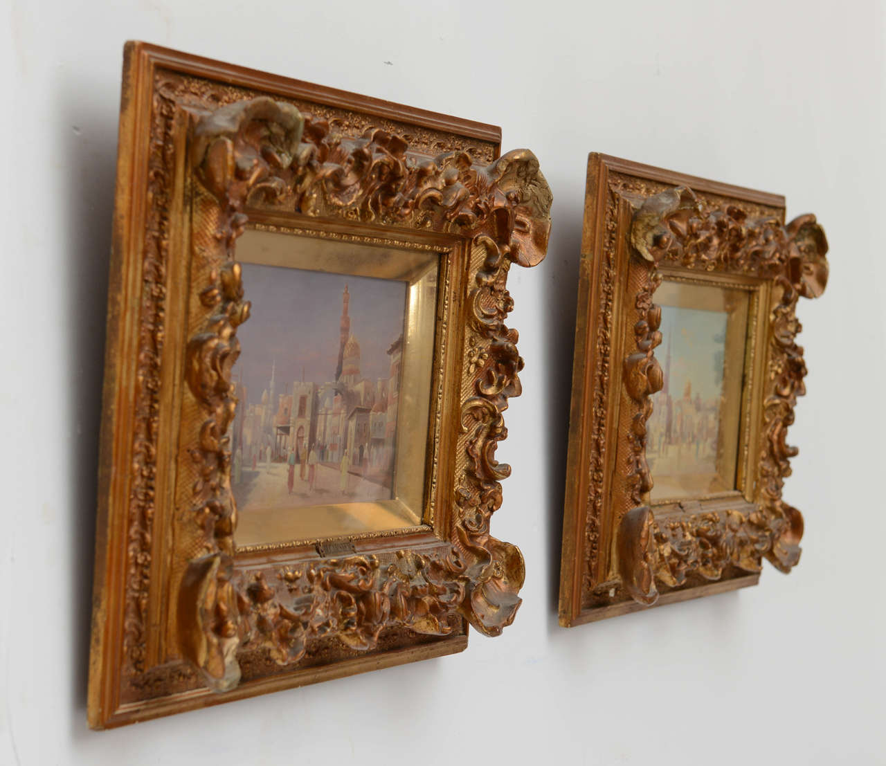 Carnier Orientalist Oil Paintings Period Gilt Frames19th c. Signed