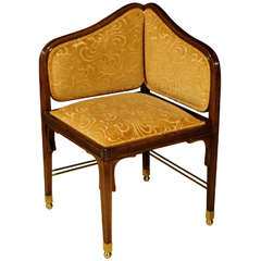 Secessionist Otto Wagner Corner Chair by J & J Kohn