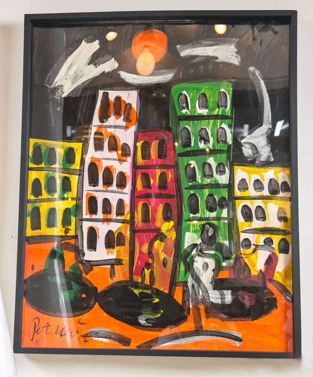 Painting of Abstract Cityscape by Peter Keil