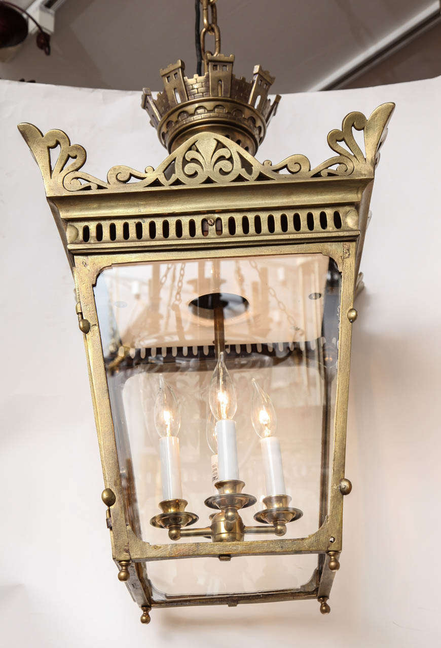 French Bronze Lantern In Excellent Condition In New York, NY