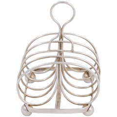 Silver Plate Toast Rack, circa 1850