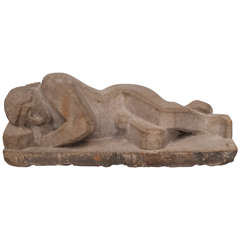 Harvey Moore Figural Stone Sculpture