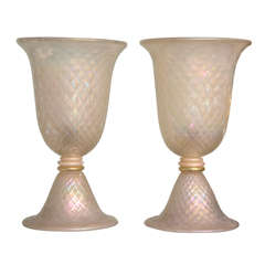Pair of Fine Vintage Up-Light Table Lamps by Seguso