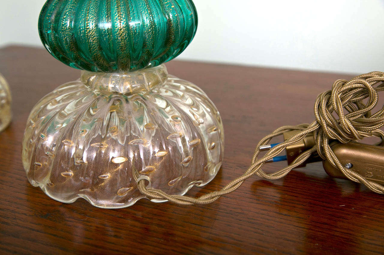 Charming Vintage Lamps by Seguso In Good Condition In Westport, CT