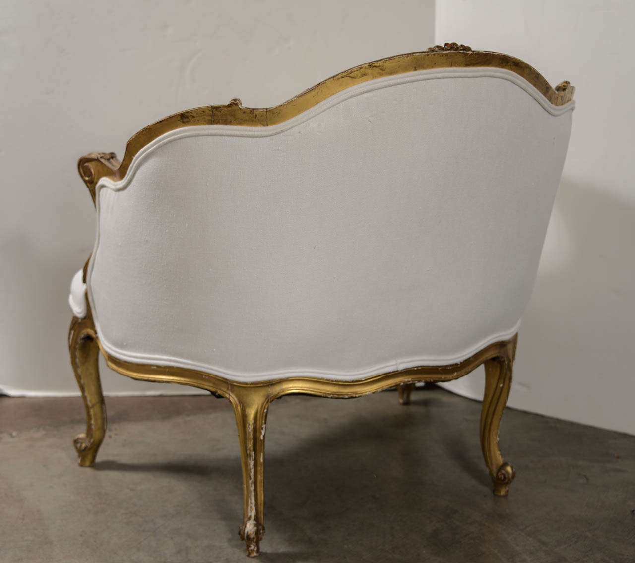 Walnut 18th Century French Gilt Bergere