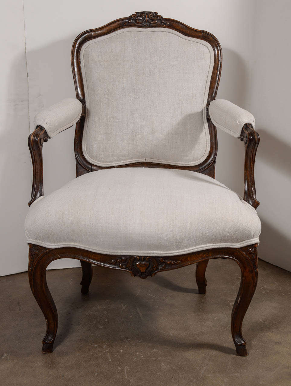 French Pair of 18th Century Louis XVI Walnut Chairs
