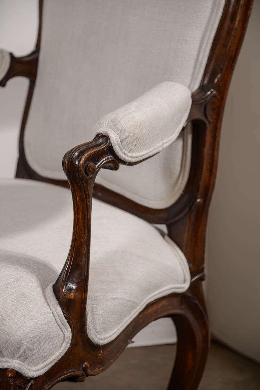 Pair of 18th Century Louis XVI Walnut Chairs 1